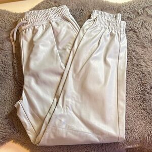 Zara Light Blur Faux Leather Jogger Pants